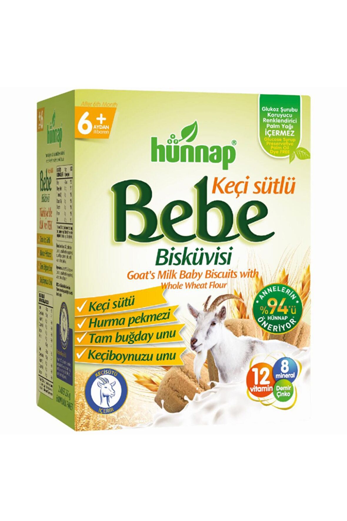 6 Adet 400 gram Keçi Sütlü Bebe Bisküvisi