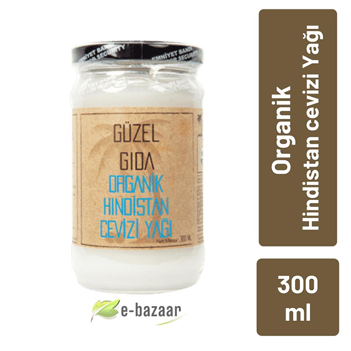 Organik Hindistan Cevizi Yağı (300 gr) - Güzel Gıda