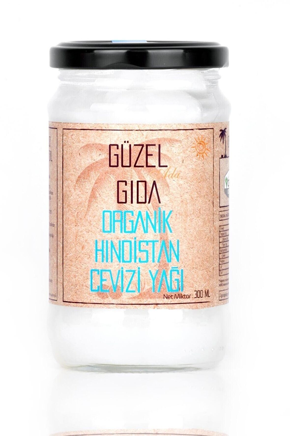 Organik Hindistan Cevizi Yağı Soğuk Sıkım 300 ml