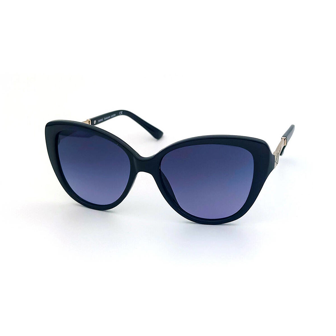 Siyah Çerçeveli Metal Saplı Kadın Güneş Gözlüğü