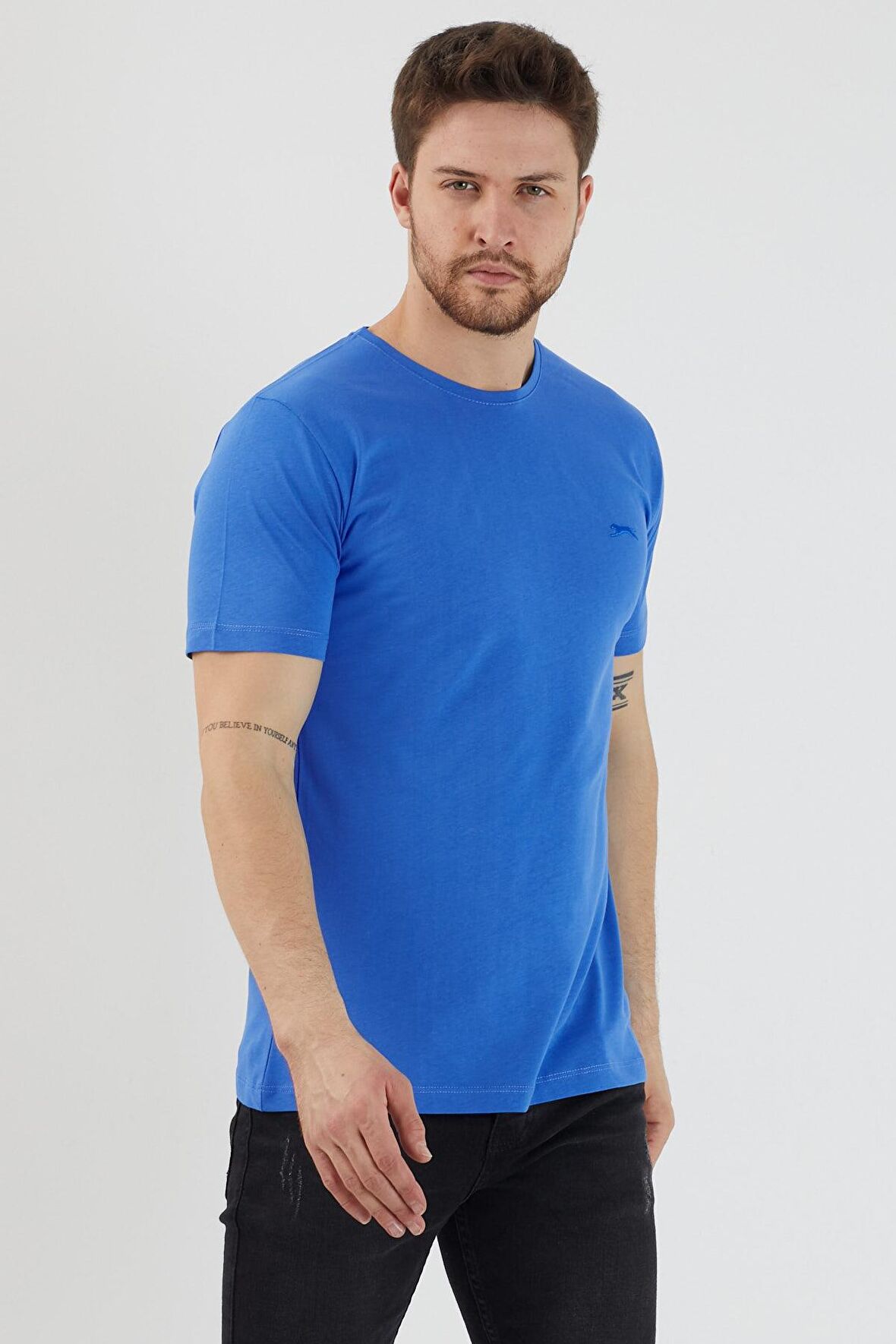 Slazenger SANDER I Erkek T-Shirt Mavi