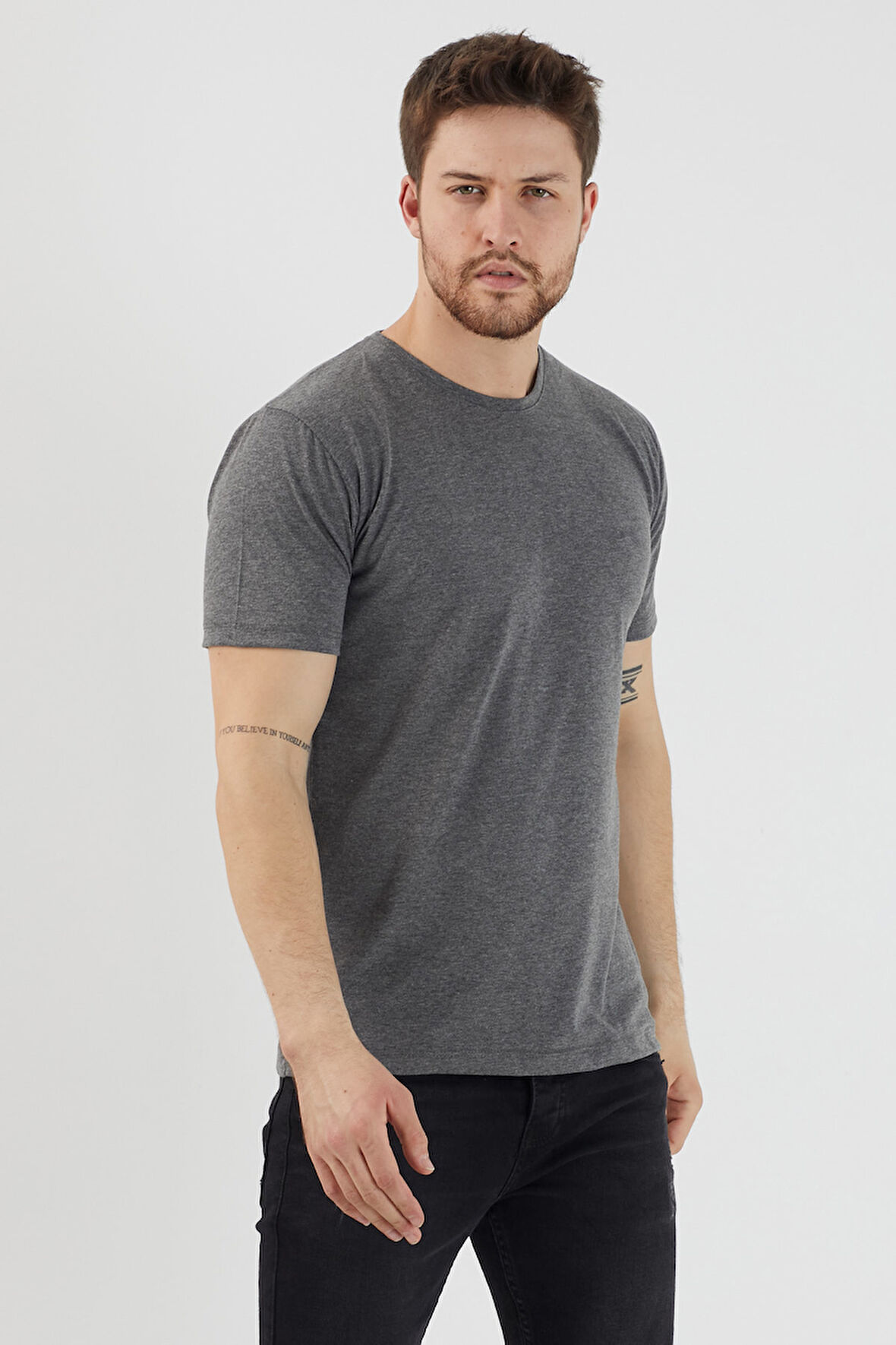 Slazenger SANDER KTN Erkek Tişört Antrasit