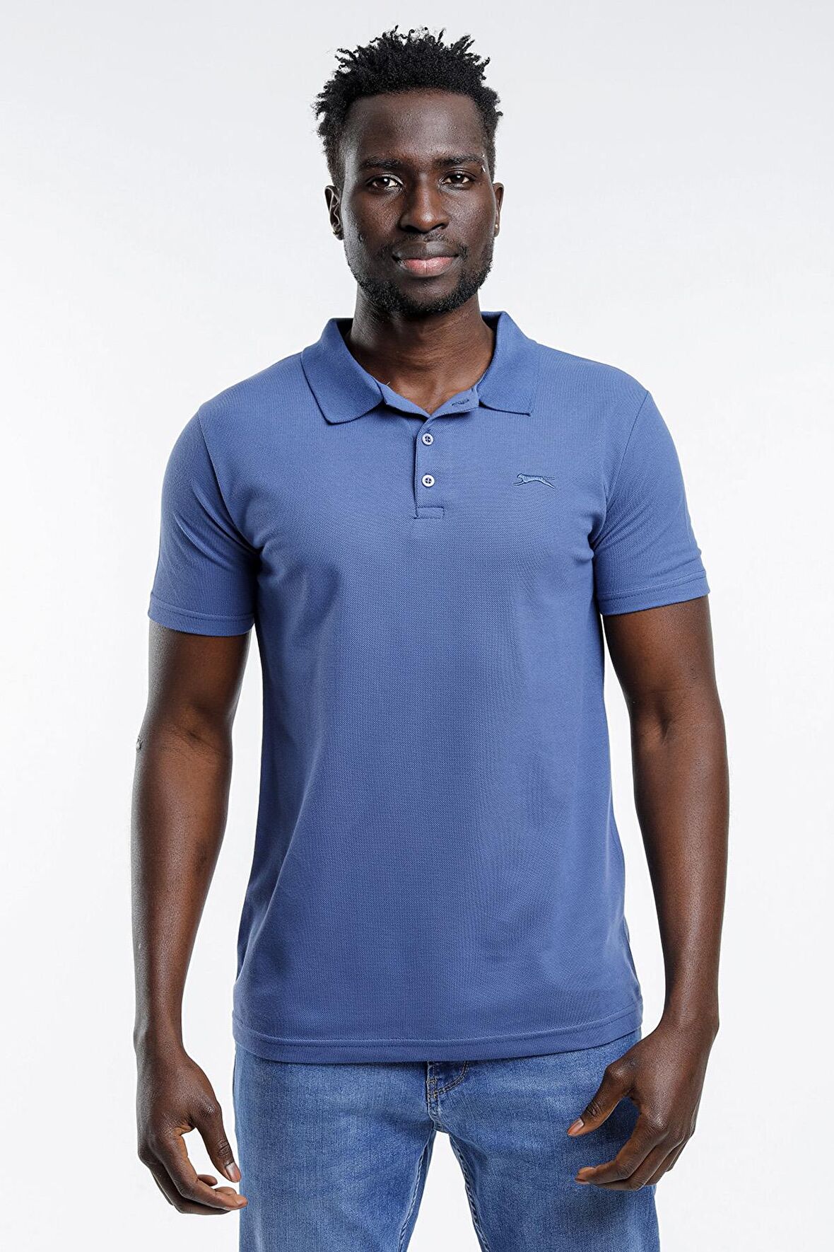 Slazenger SOHO I Erkek Polo Yaka Indigo Tişört