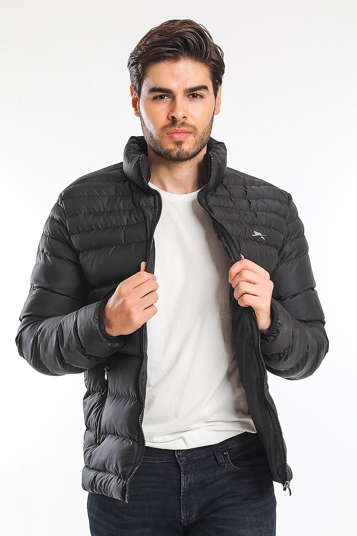 Slazenger HORIZON I Erkek Şişme Siyah Mont & Kaban