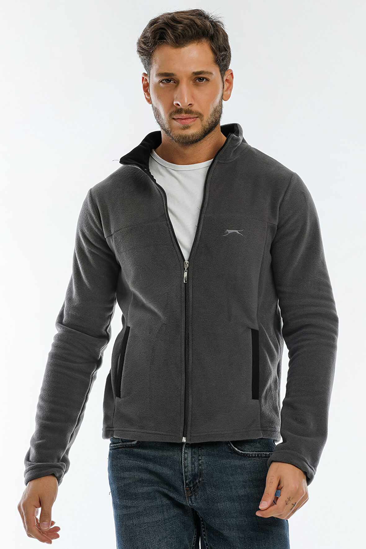 Slazenger SAFRANO I Erkek  Koyu Gri Polar