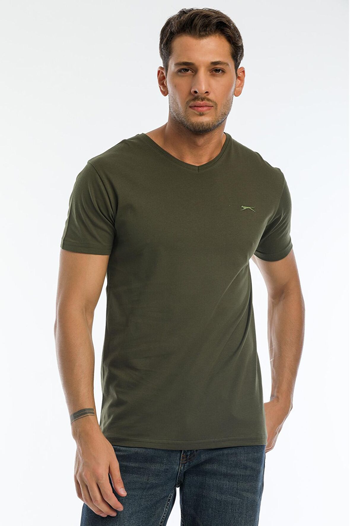 Slazenger SARGON I Erkek T-Shirt K.Yeşil