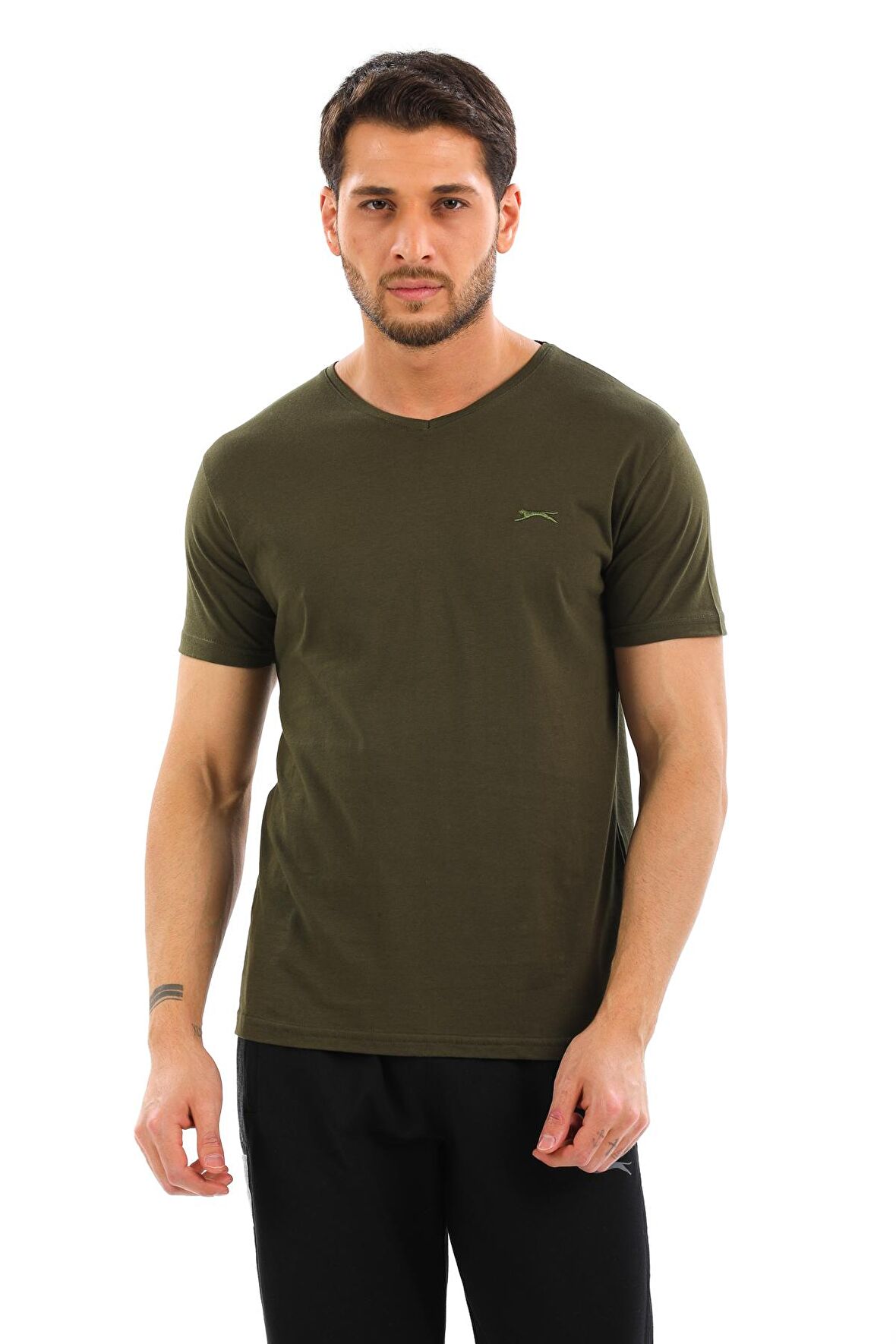 Slazenger SARGON I Erkek T-Shirt Haki