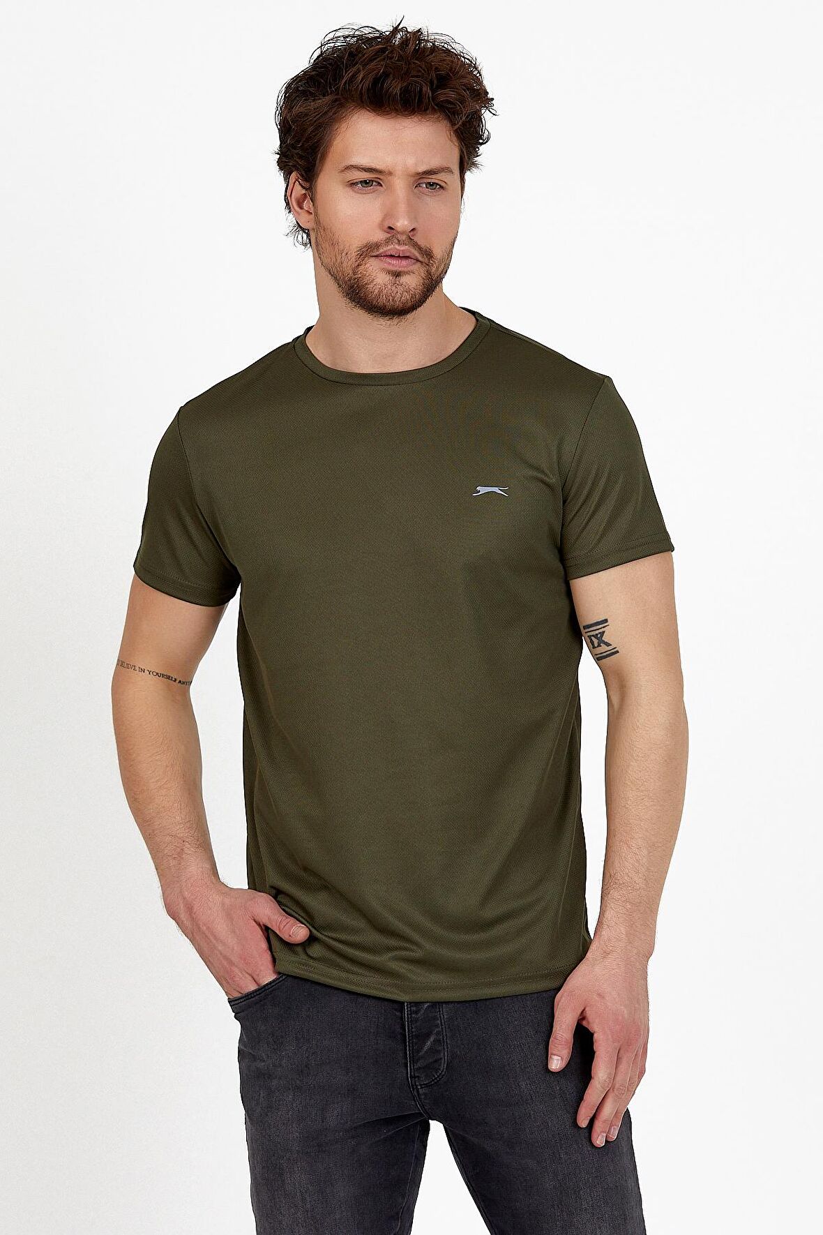 Slazenger REPUBLIC Erkek T-Shirt Haki