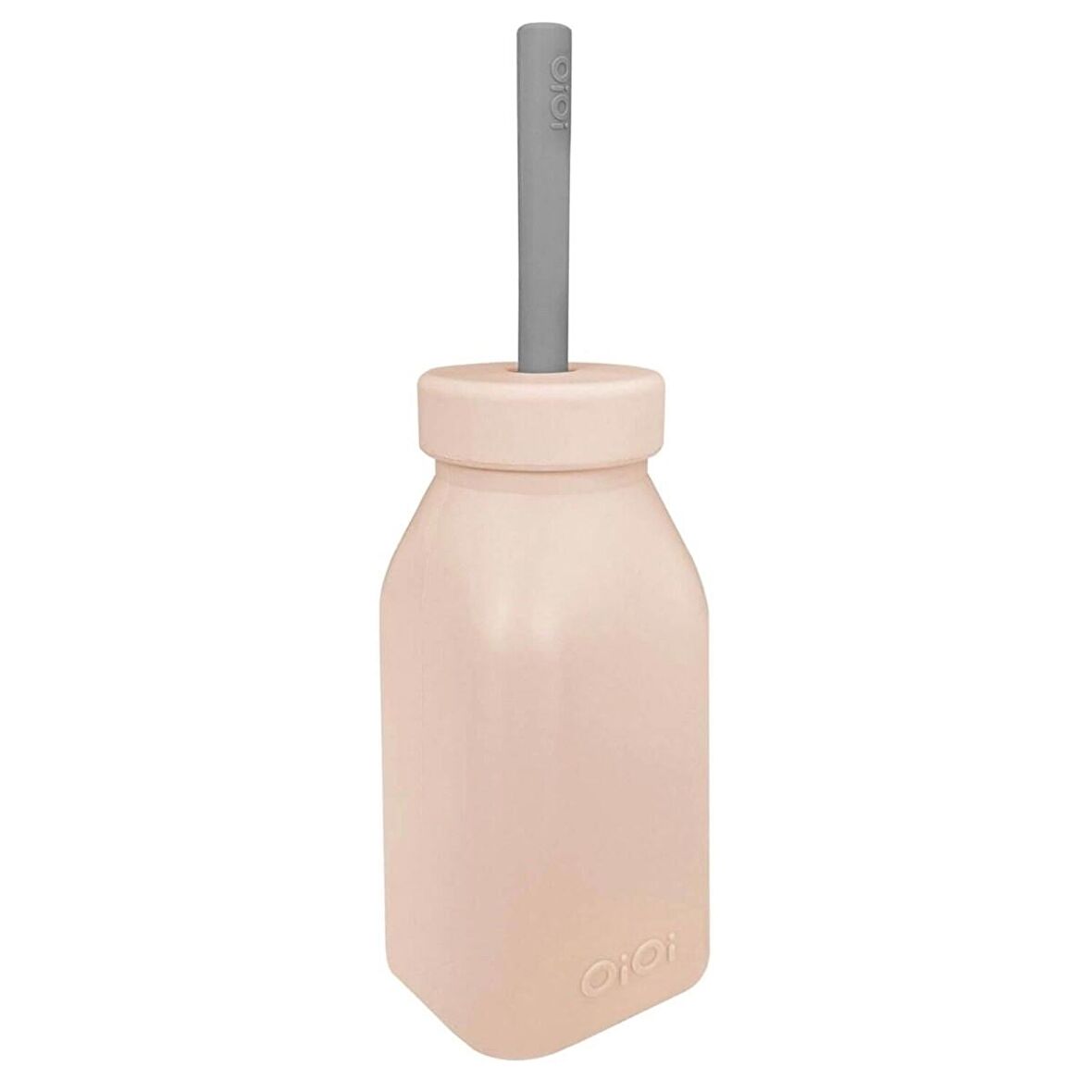 Oioi Silikon Şişe+Pipet Bubble Beige/Powder Grey 1240004