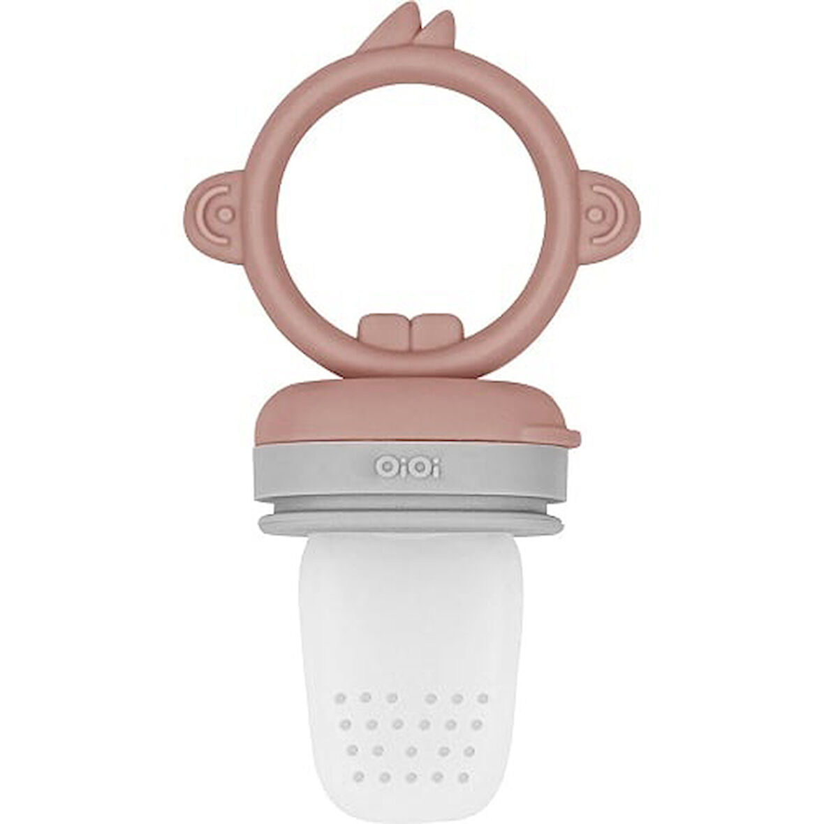 OiOi Silikon Püre Meyve Sebze Emziği Woody Brown  Powder Grey