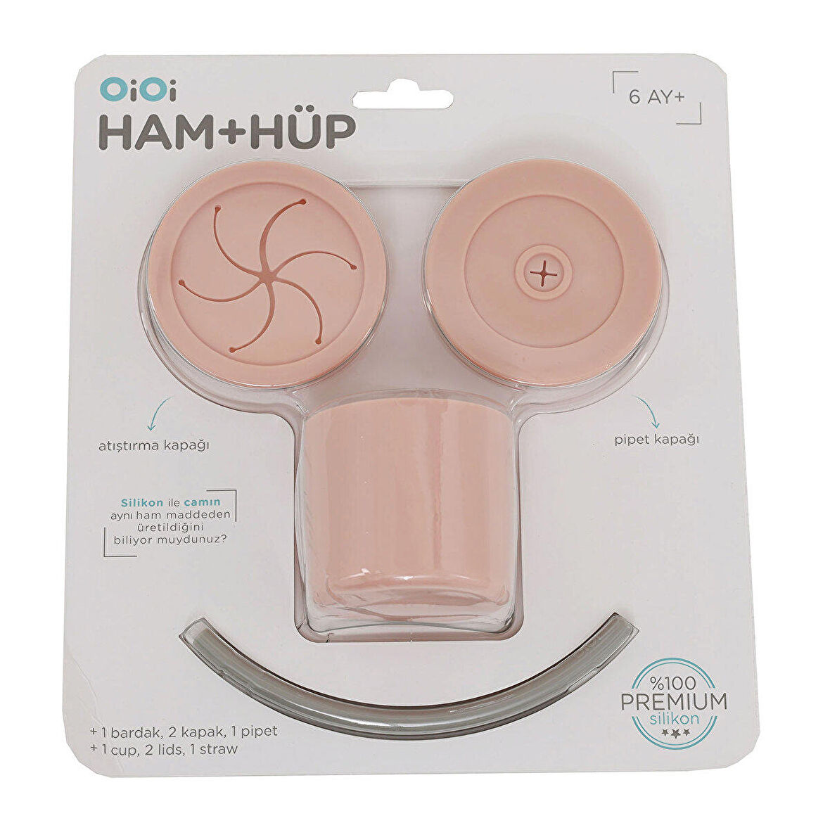 OiOi Ham + Hüp Pinky Pink / Powder Grey