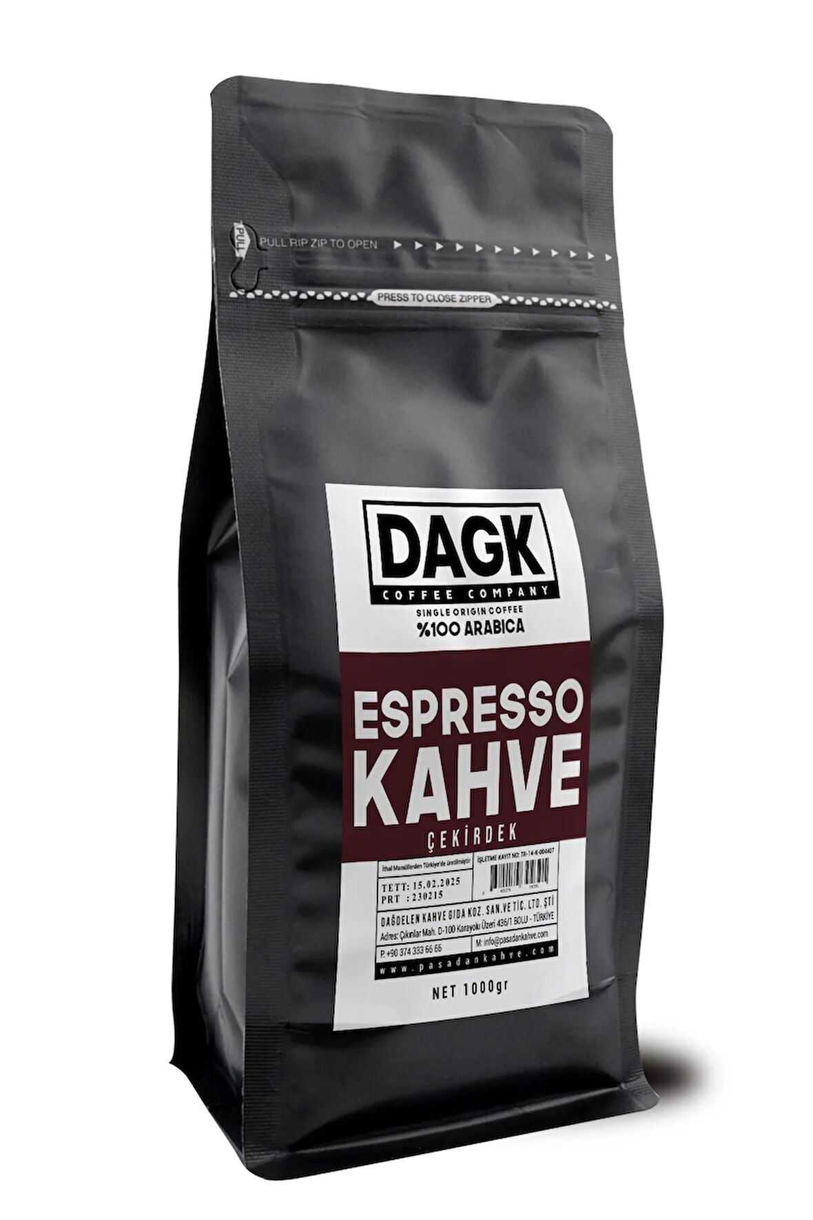 DAGK ESPRESSO ÇEKİRDEK KAHVE 1000GR