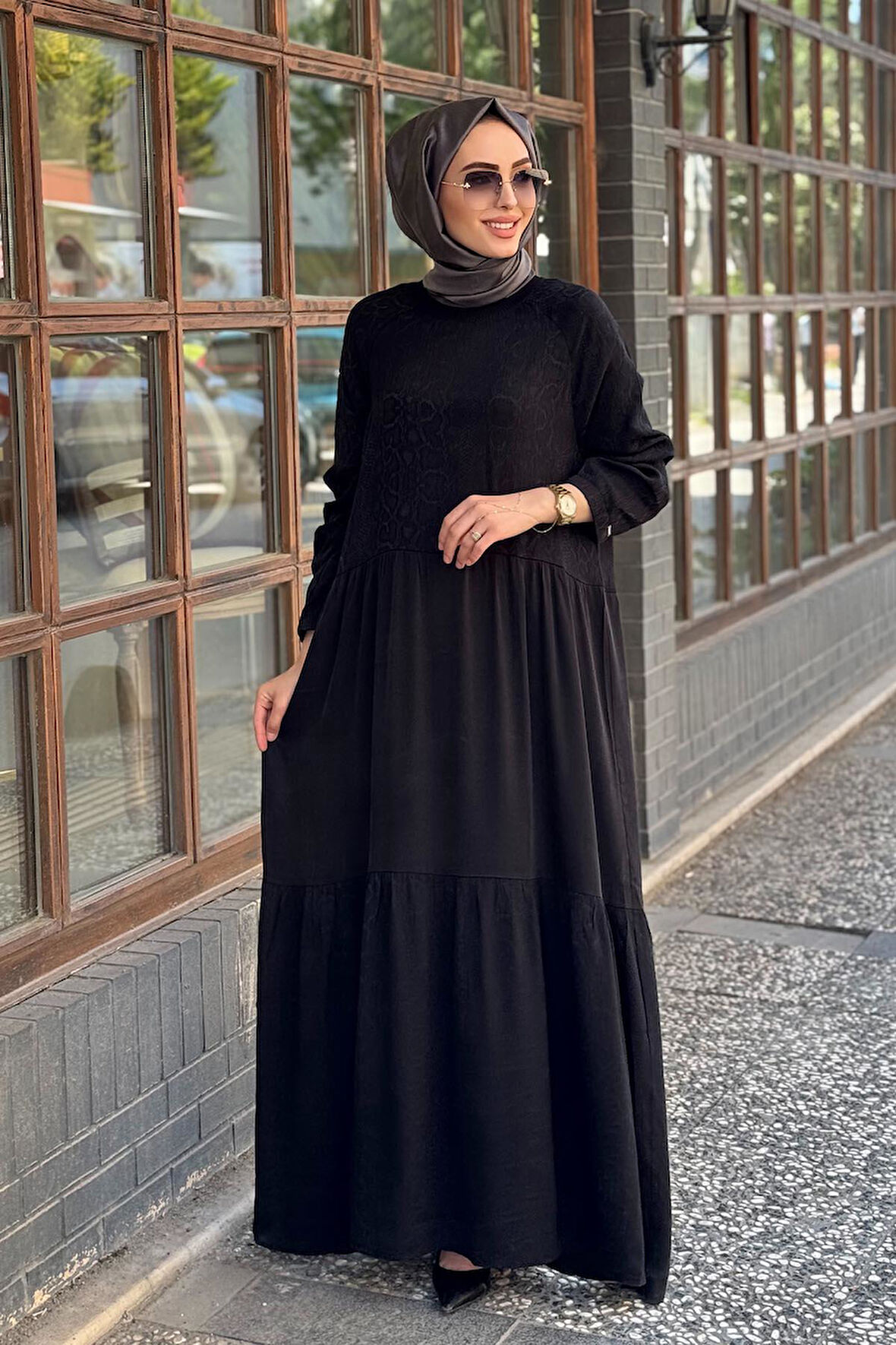 İNVEE Elbise 7033 Siyah