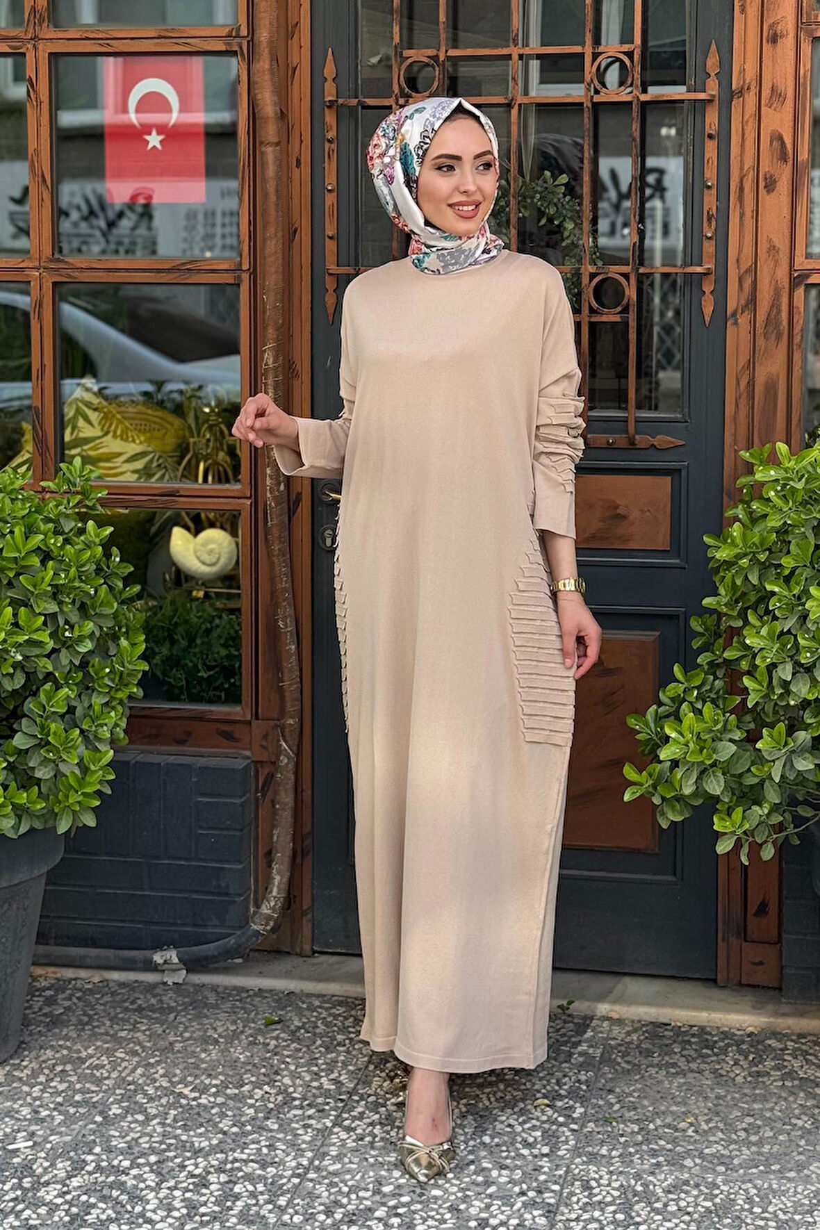 İNVEE Triko Elbise 7060 Camel
