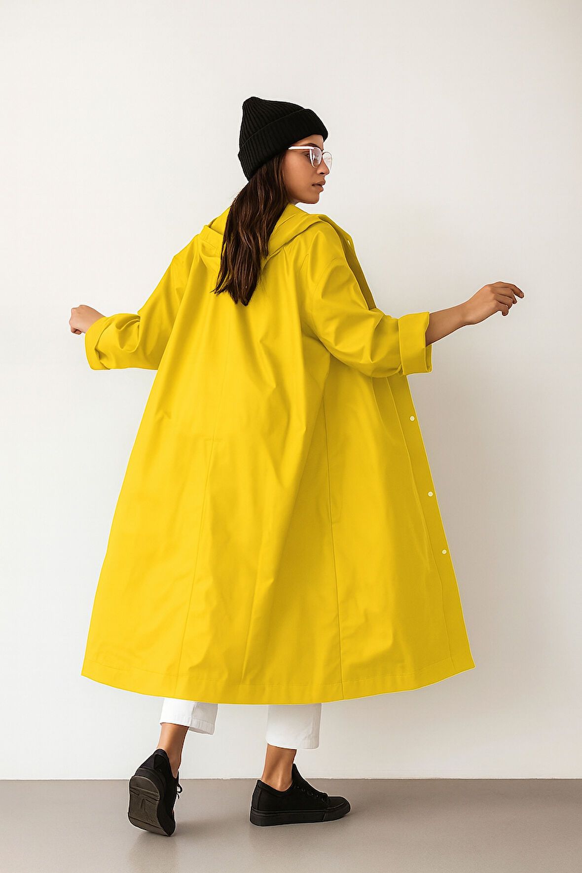 First Master PVC Polyester Balıkçı Kapşonlu Pardösü Yağmurluk XXL 0,32 mm Art No 507050