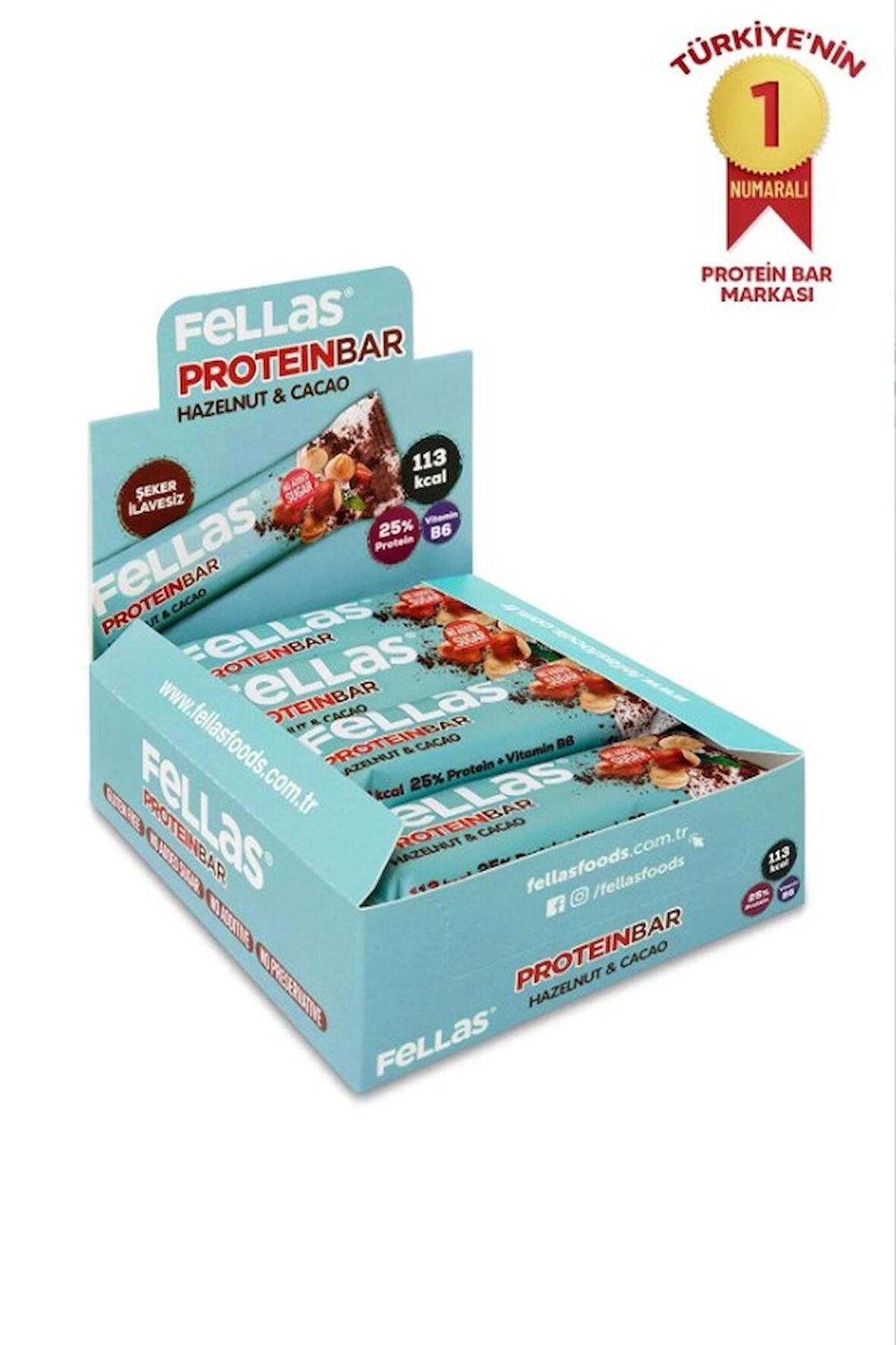 Protein Bar - Fındıklı ve Kakaolu 32 gr x 12 Adet