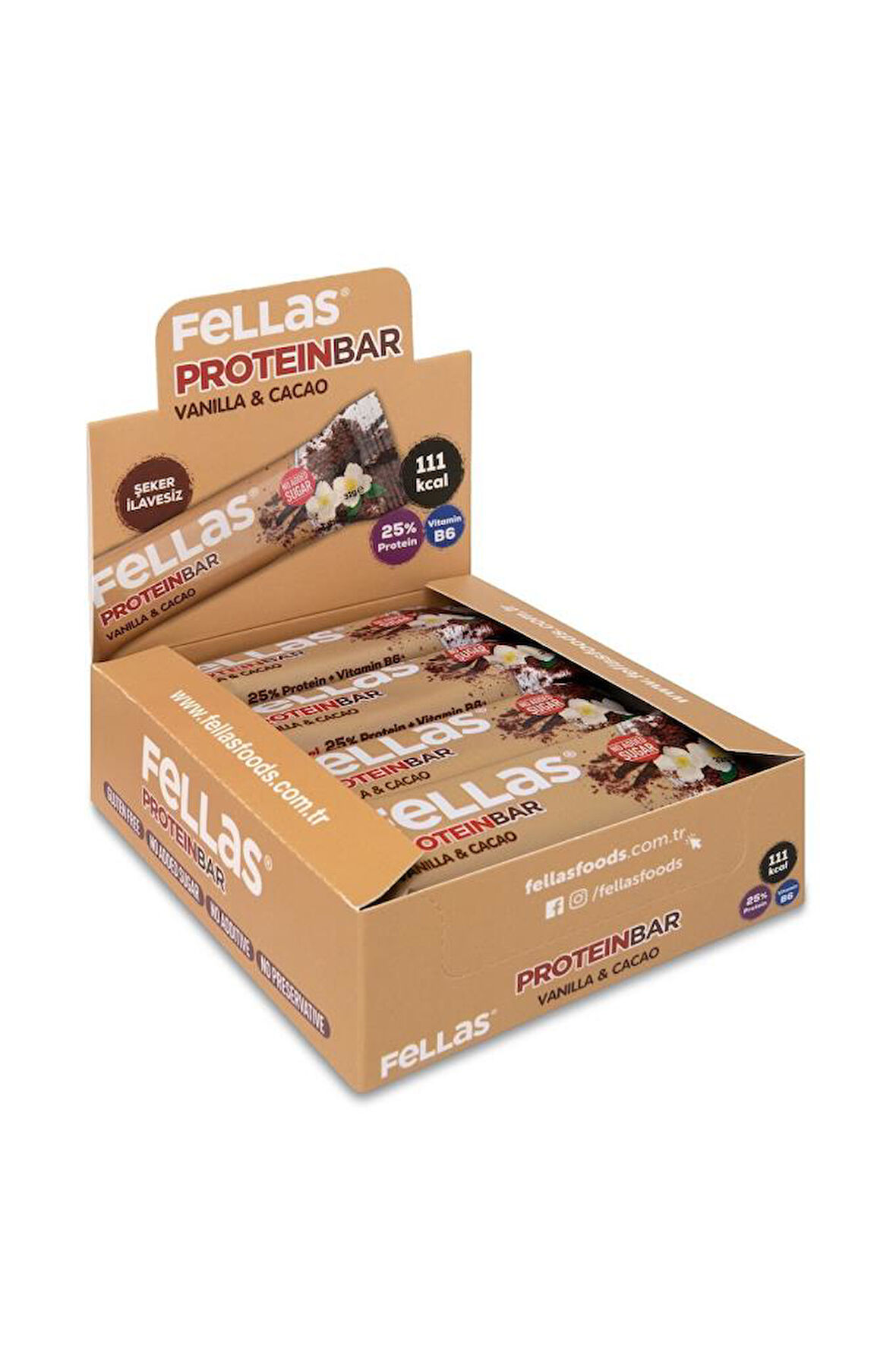 Protein Bar - Vanilyalı ve Kakaolu 32 gr x 12 Adet