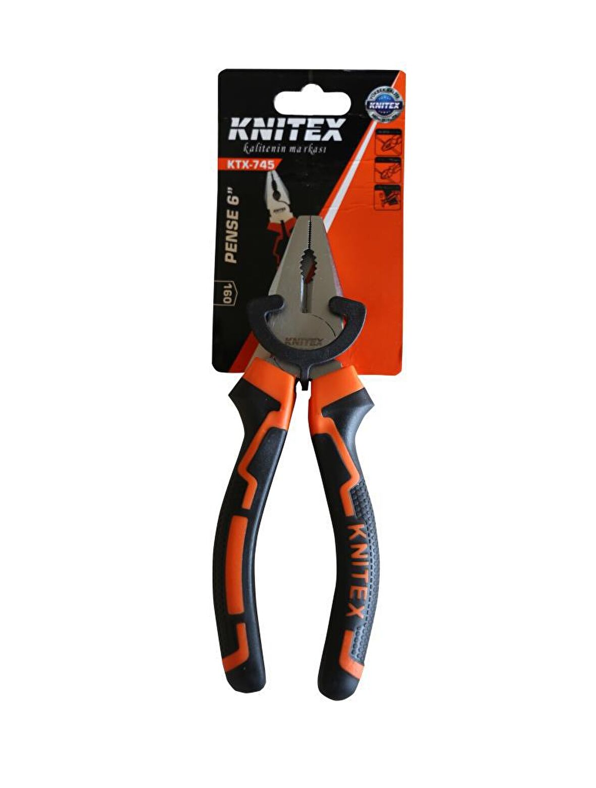 Knıtex KTX-745 Pense 160mm 6" Karbon Çelik-Krom