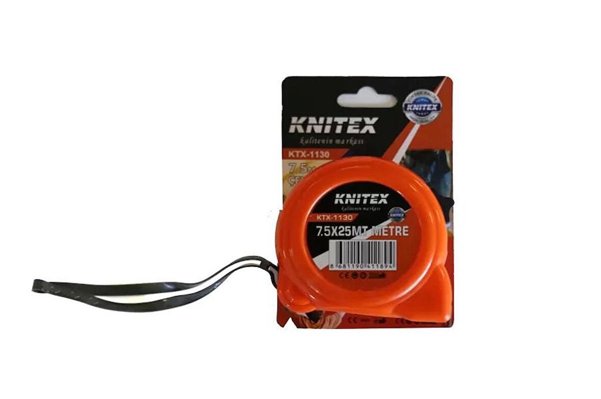 Knitex Ktx 1130 Şerit Metre 7.5 Metre Sarı 25Mm / Knıtex