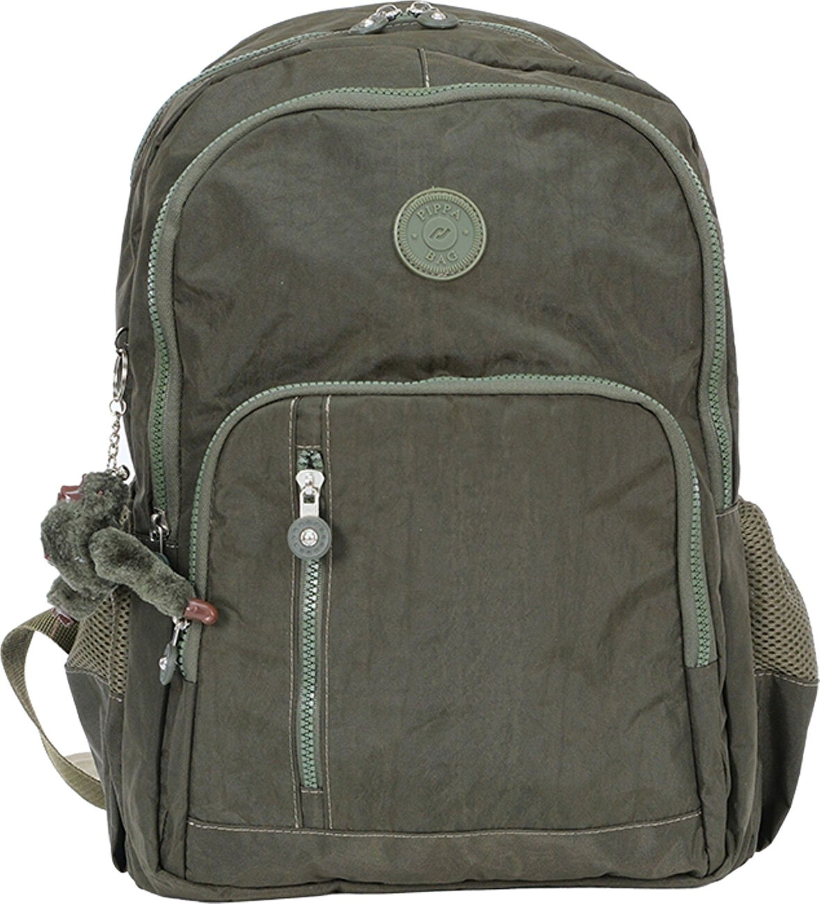 Pippa Yogi Dört Bölmeli Krinkıl Okul ve Günlük Sırt Çantası - Kız ve Erkek - Yeşil - CNT8030-02