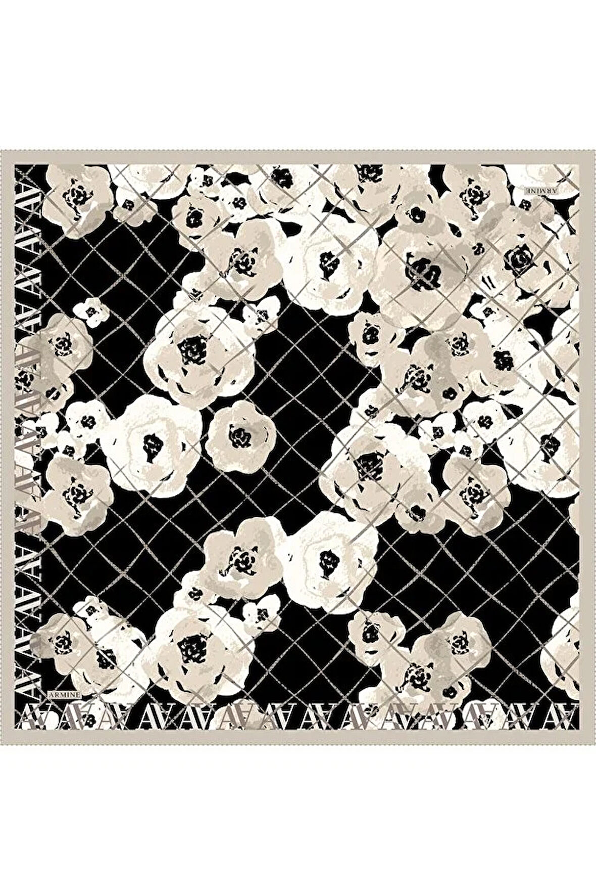 Twill İpek Eşarp -(Nostalji Twill)-8144D