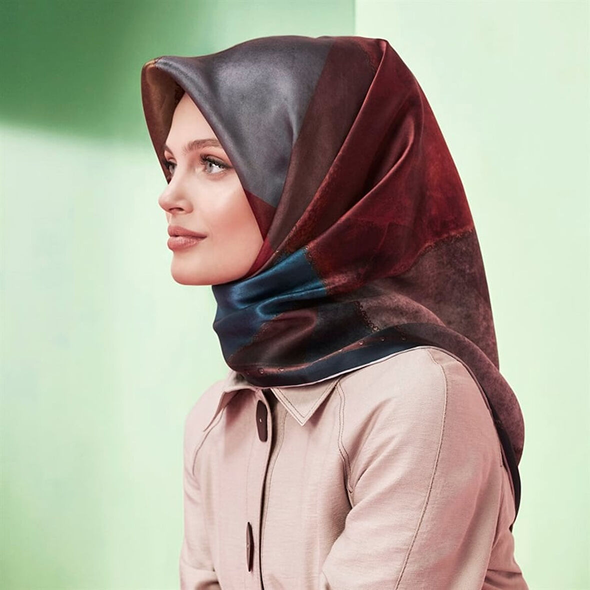 Saf Sura ipek Eşarp (S) (Nostalji Sura)  8117D 52