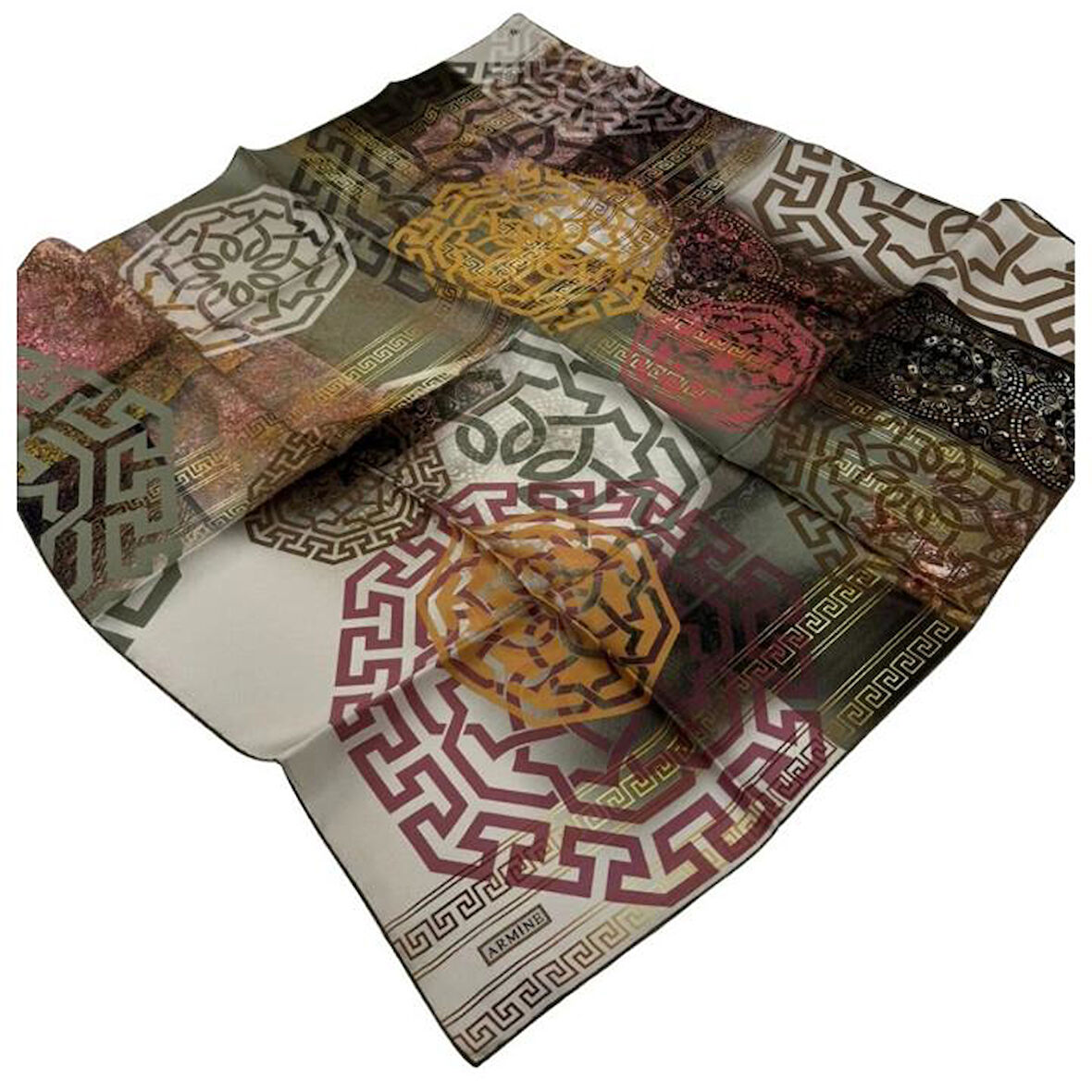 Armine E19YA8245D0106 Dj Saf İpek Eşarp 8245D (T) (Nostalji Twill)