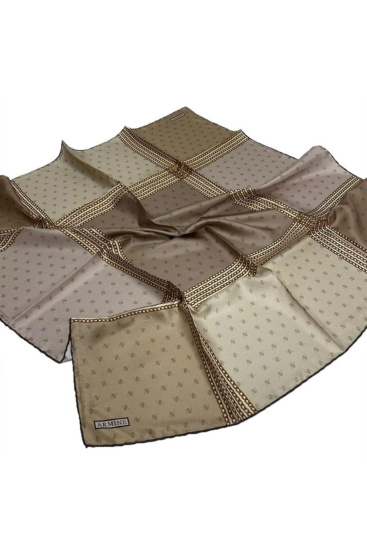 Armine Nostalji Serisi İpek Twill Eşarp 8113D-02