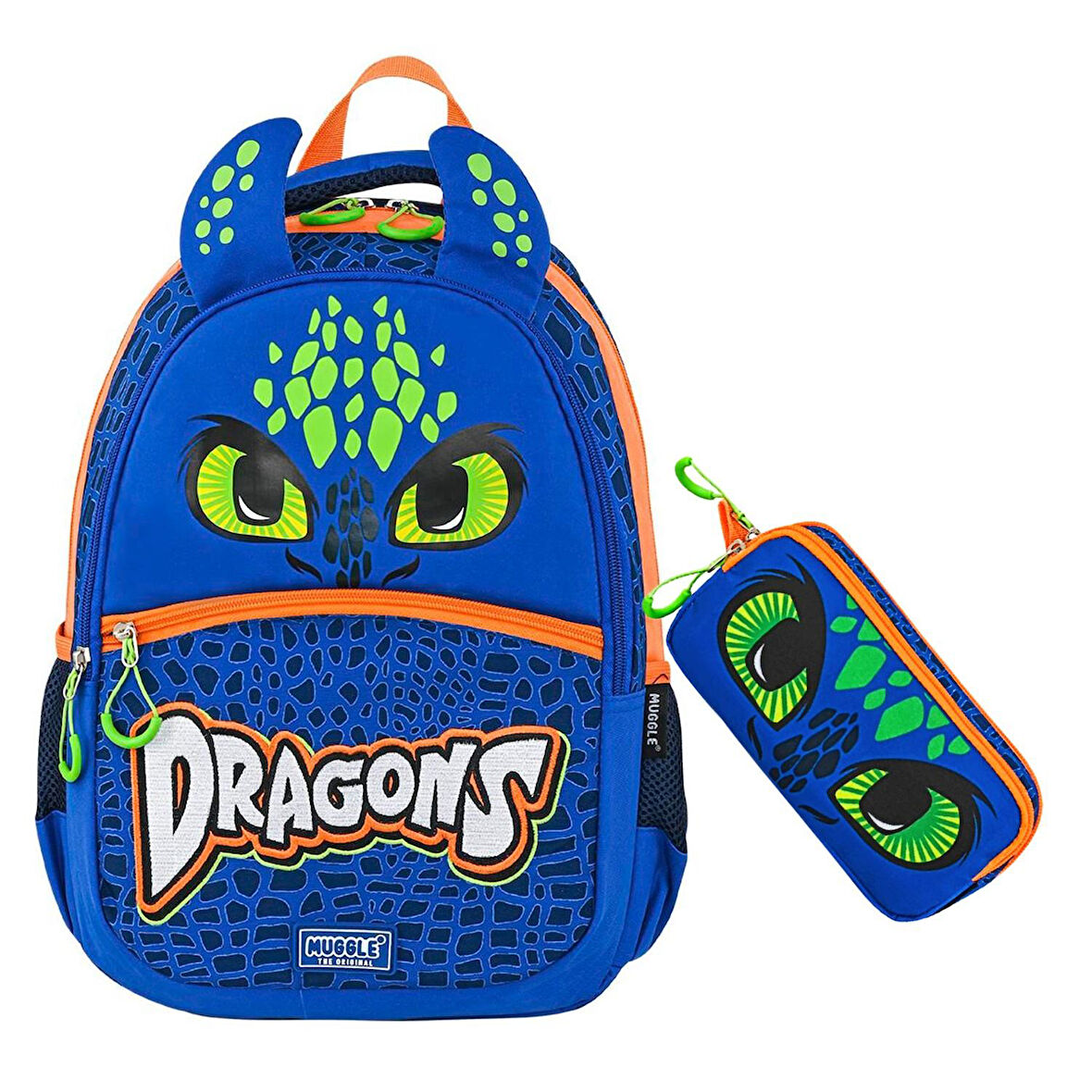 Muggle 3 Bölmeli Dragons Okul Sırt Çantası+Kalemlik