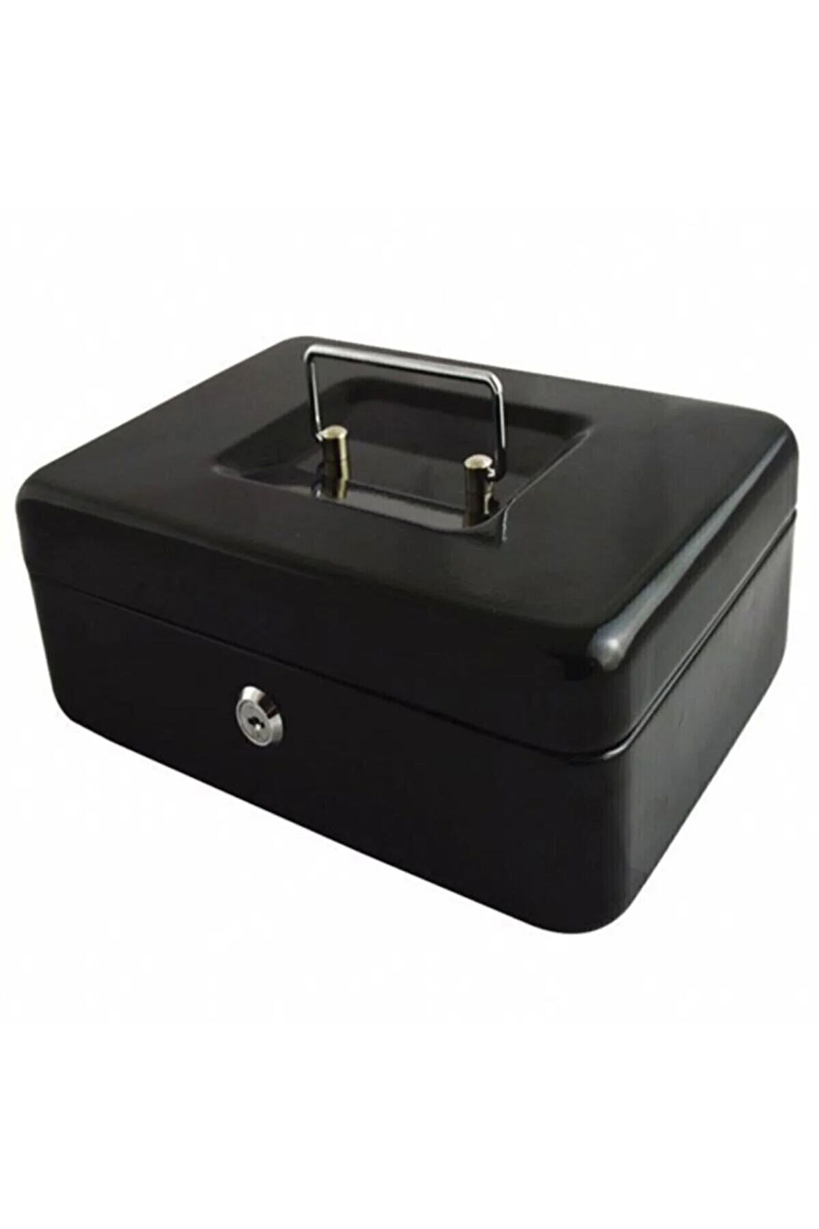 Yerli Üretim Büyük Boy Anahtarlı Çelik Kasa Bozuk Para Kasası Nakit Kutusu Cash 9x18x25cmdkt-cashbox