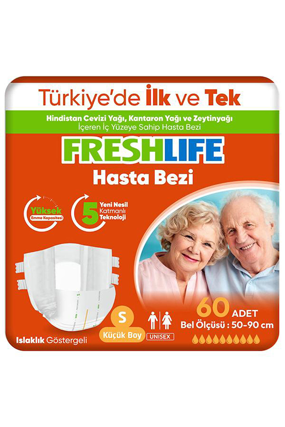 2'li Freshlife Small Yetişkin Hasta Bezi 30x2 (60 Adet)