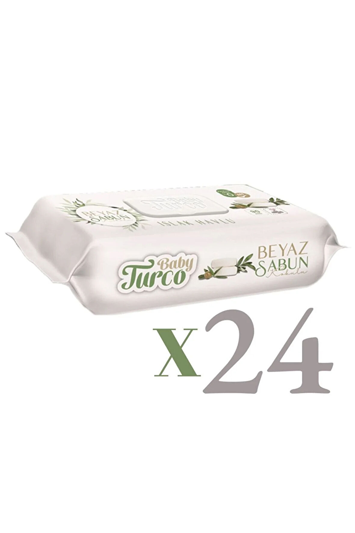 Turco Baby Islak Havlu 90'lı Beyaz Sabun x24 Adet