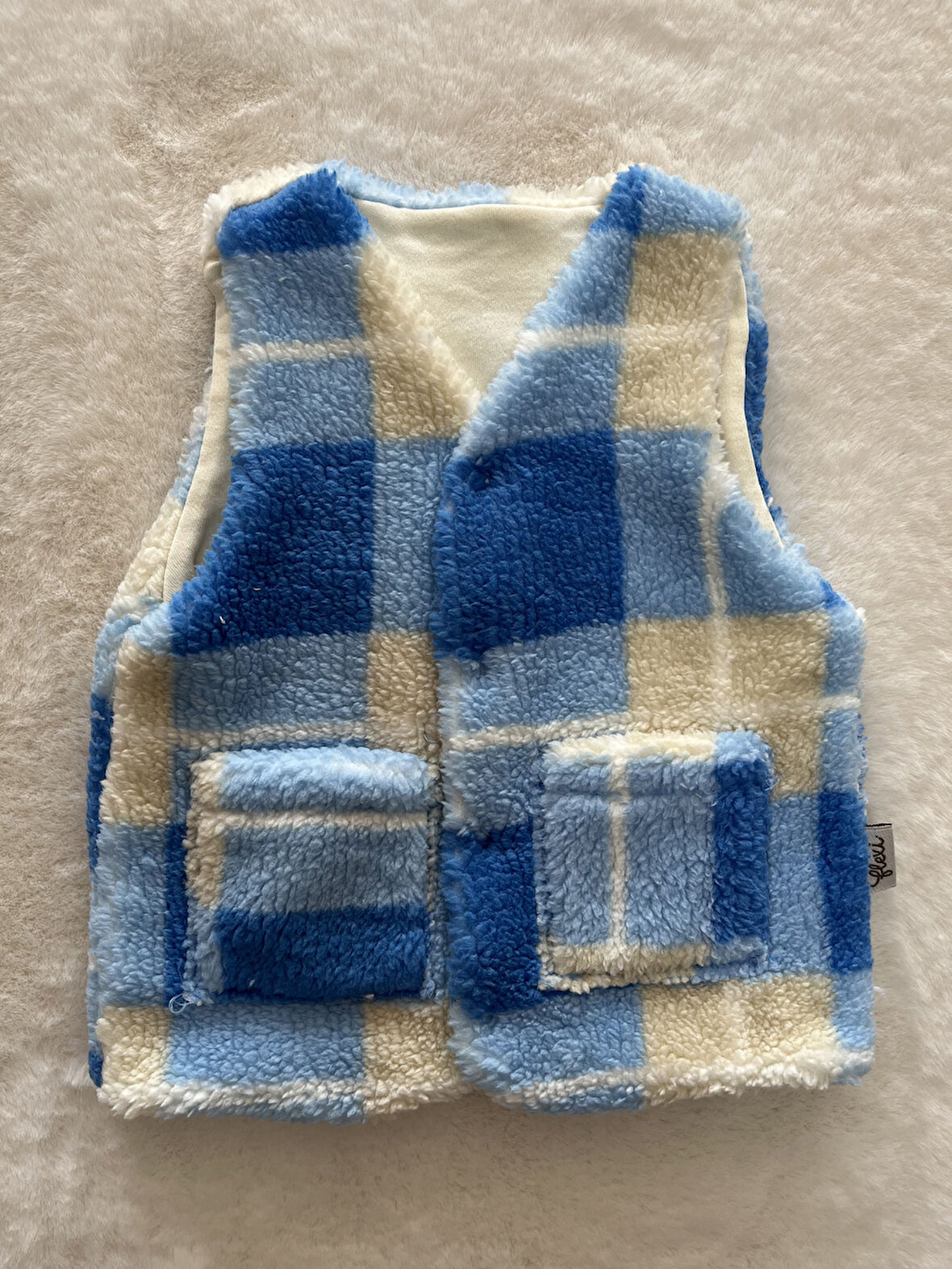 Ekose Desen Kalın Yelek