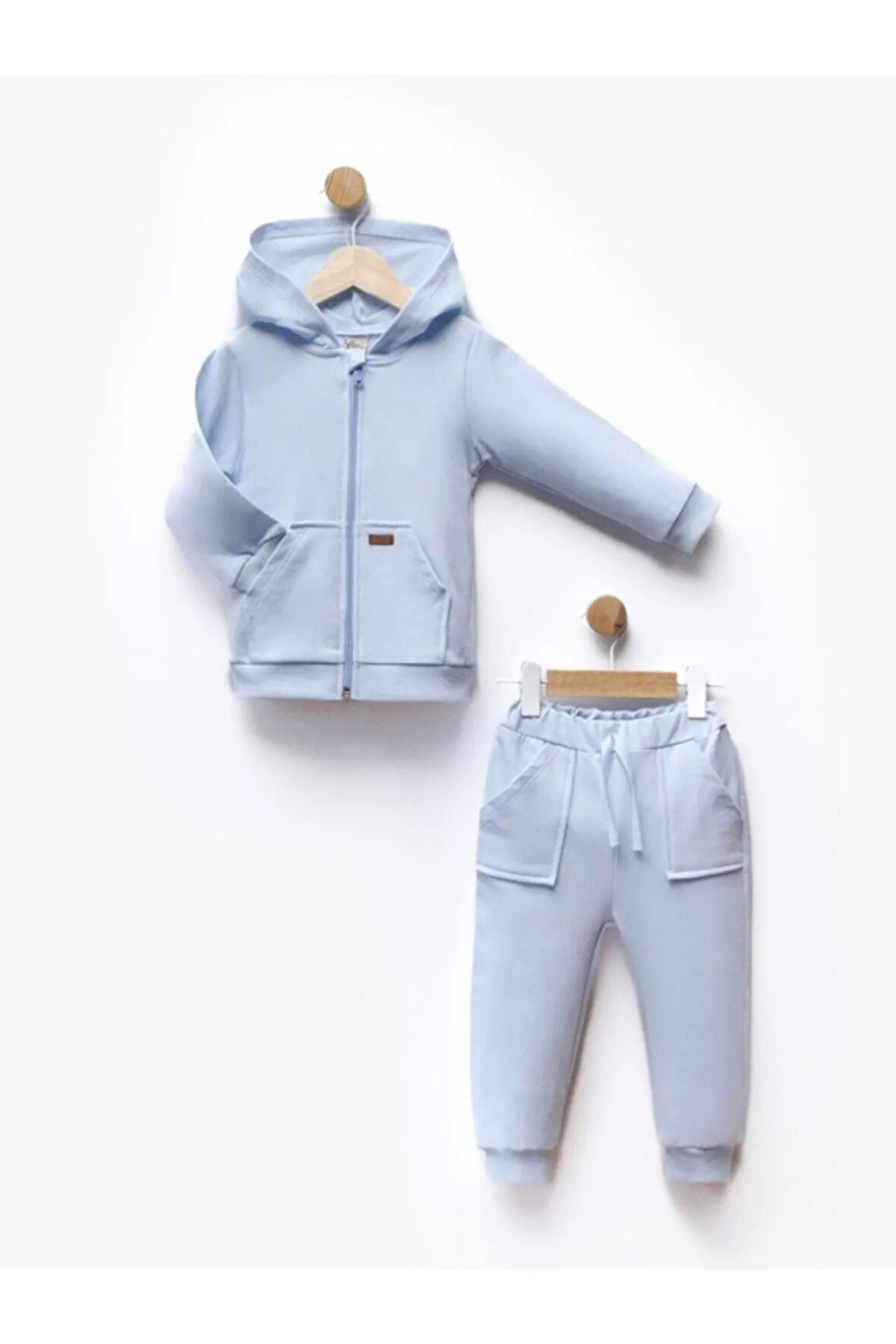 *BEBEK*ÇOCUK* 2'Lİ TAKIM FERMUARLI*CEPLİ*KAPÜŞONLU