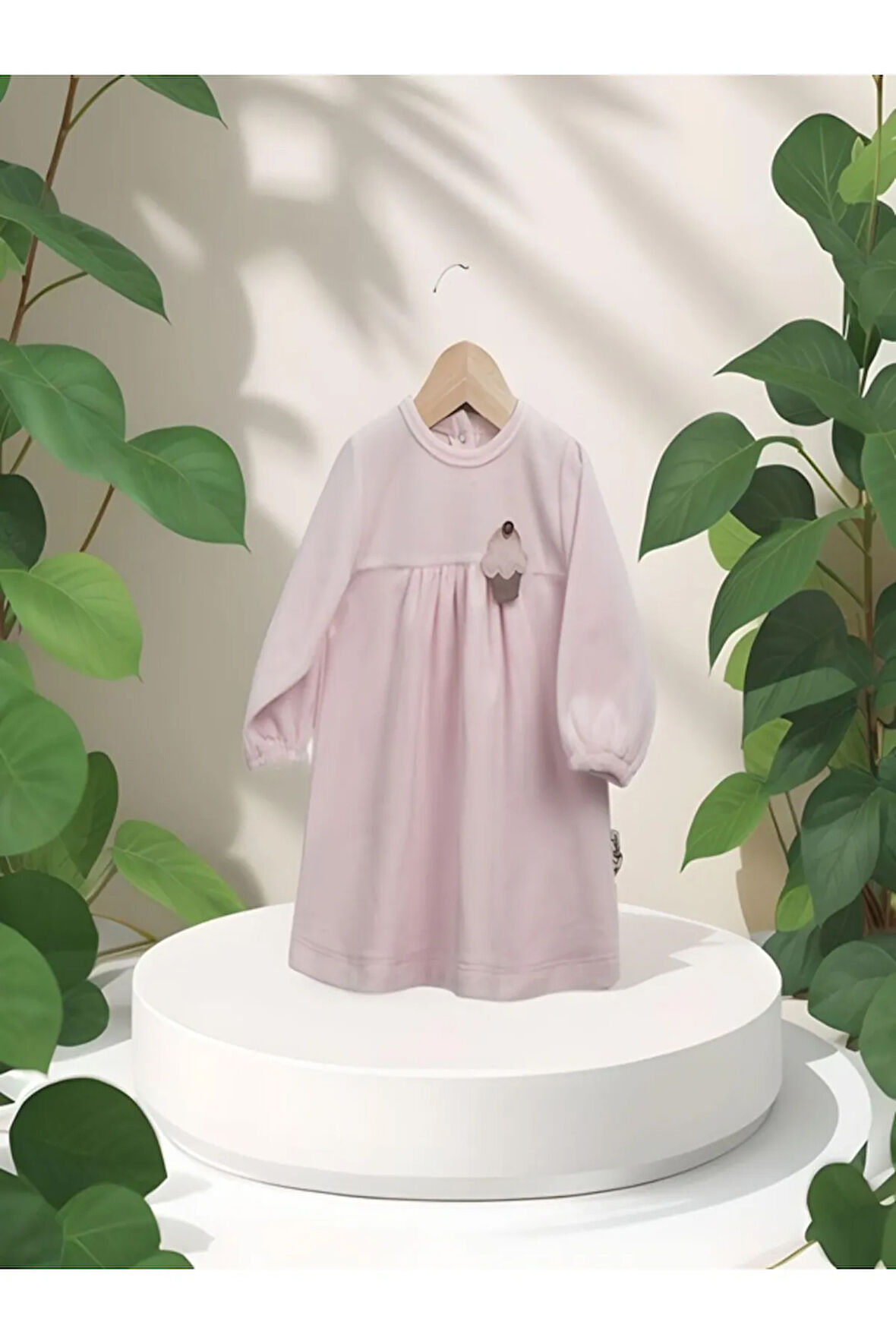 KIZ BEBEK KADİFE ELBİSE