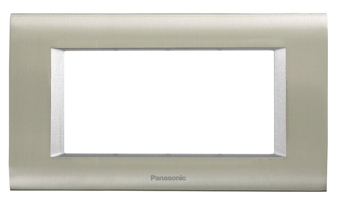 Viko Panasonic Thea 4M Sistema Inox Matt+Metalik Beyaz Çerçeve - WVTF18445IB-TR