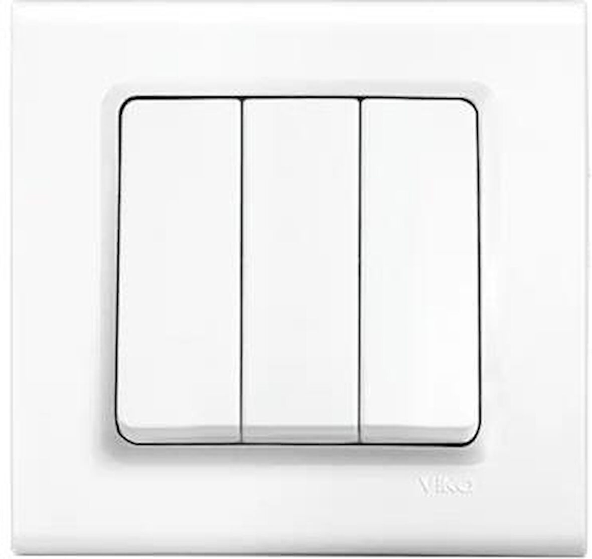 VİKO LİNNERA ÜÇLÜ ANAHTAR BEYAZ ÇERÇEVELİ