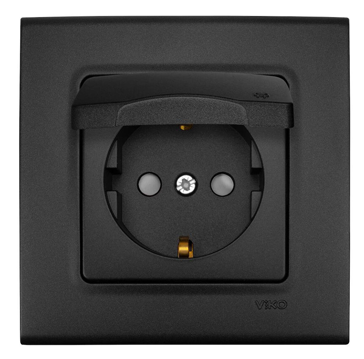 LİNNERA LİFE GECE SİYAHI KAPAKLI TOPRAKLI PRİZ Ç.K. ÇERÇEVELİ