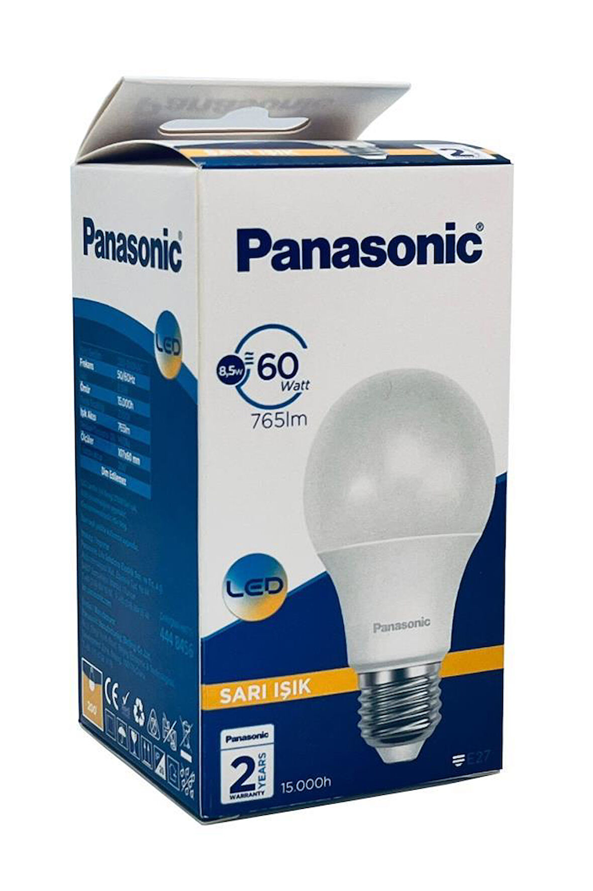 Panasonic 8,5W (60W) Led Ampul 2700K - Sarı Işık