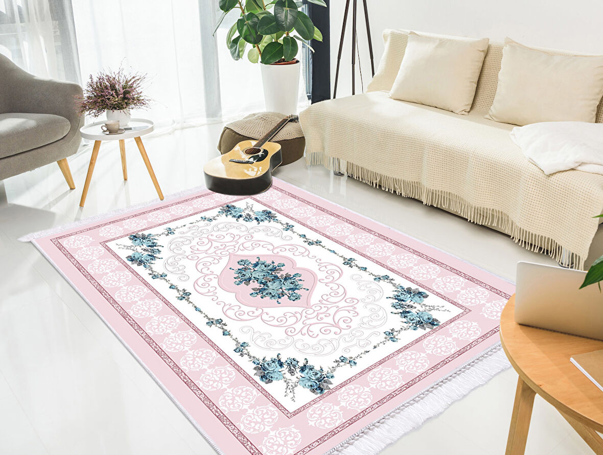 Dekoreko İnci Halı Dijital Saçaklı 1912 Desen 2