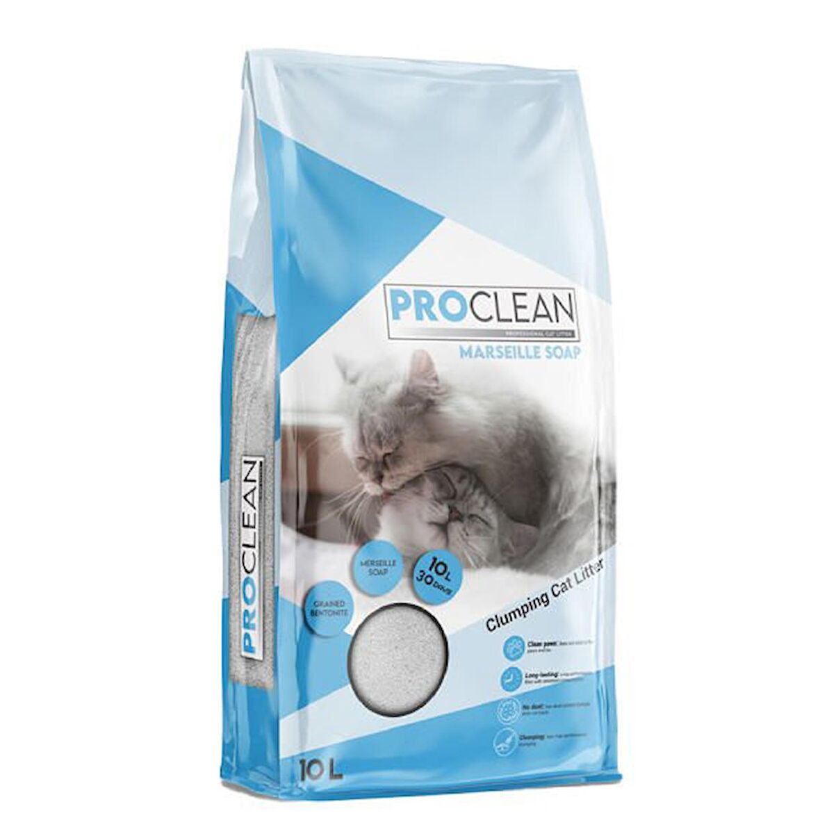 ProClean Marsilya Sabun Kokulu Topaklanan Kedi Kumu İnce Taneli 10 Lt