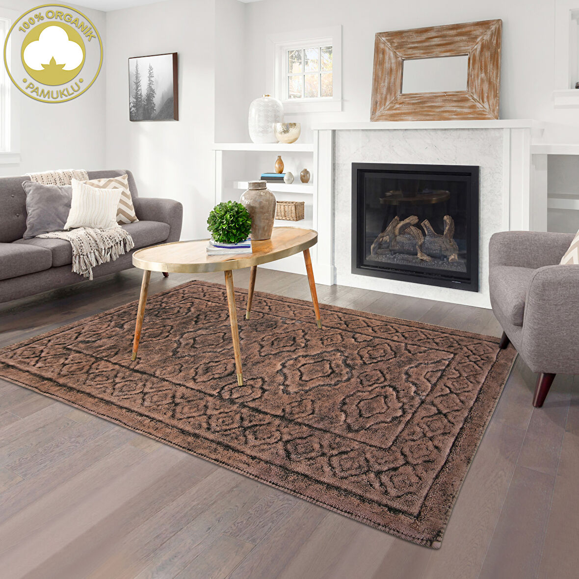 Alanur Aspendos Eskitme Cotton Halı