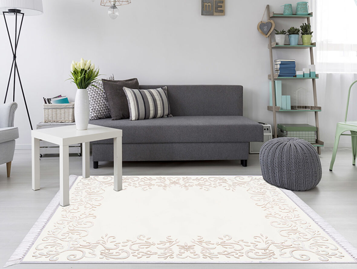 Dekoreko İpek Halı Dijital Saçaklı 1802 Desen 1