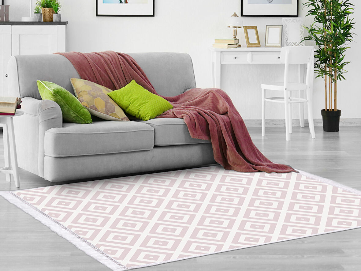 Dekoreko İpek Halı Dijital Saçaklı 1881 Desen 5