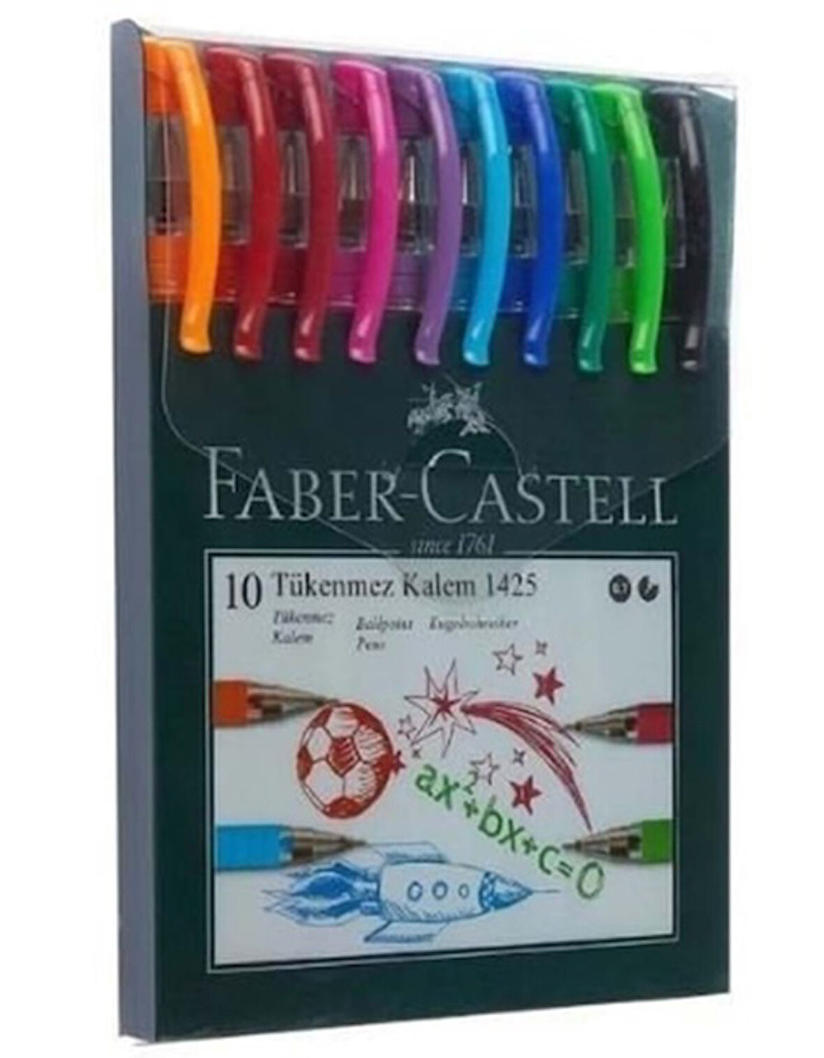 Faber Castell 1425 Renkli Tükenmez Kalem Seti 10Lu - 2 paket