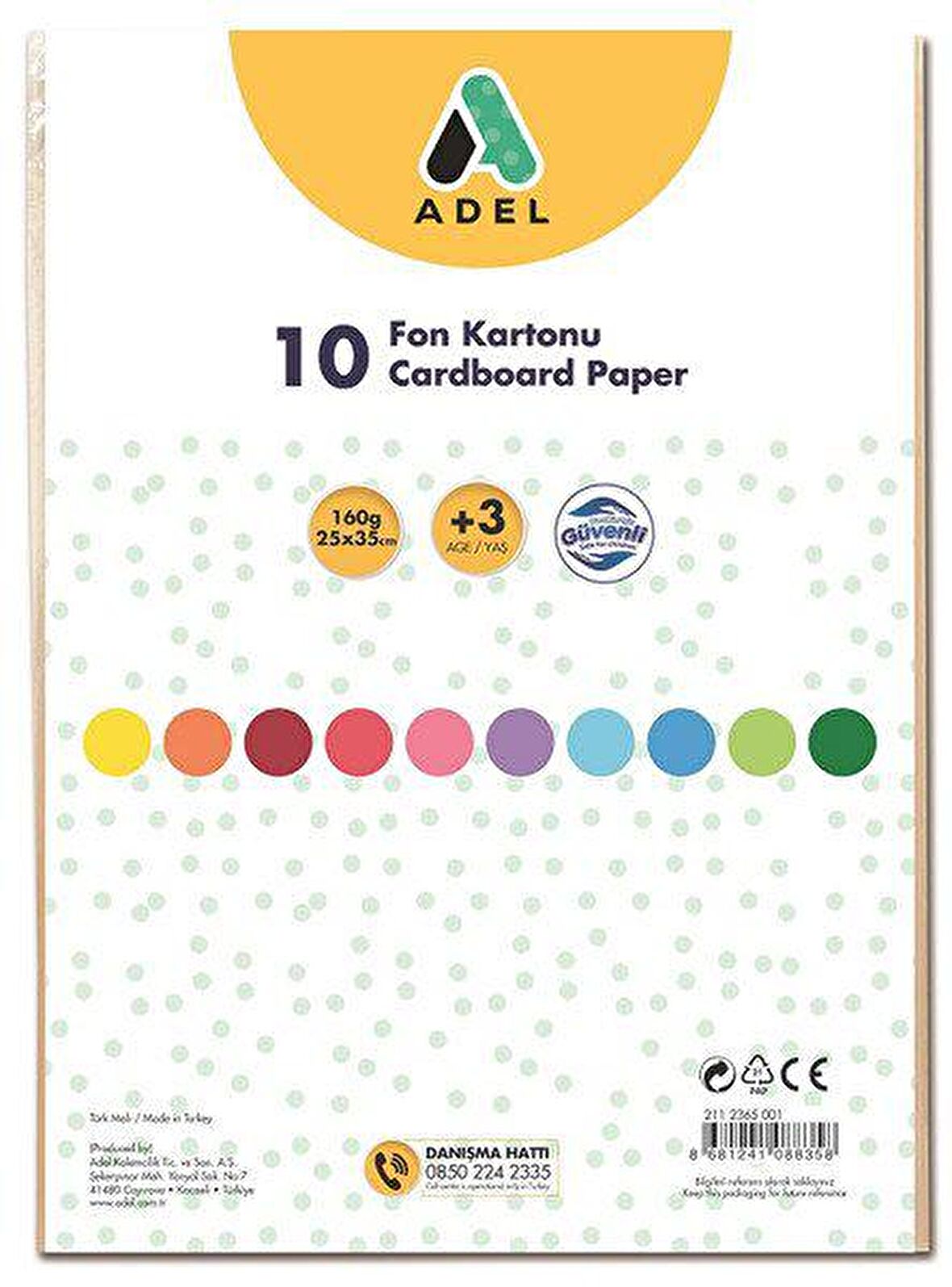 Adel Fon Kartonu 25x35 Karışık