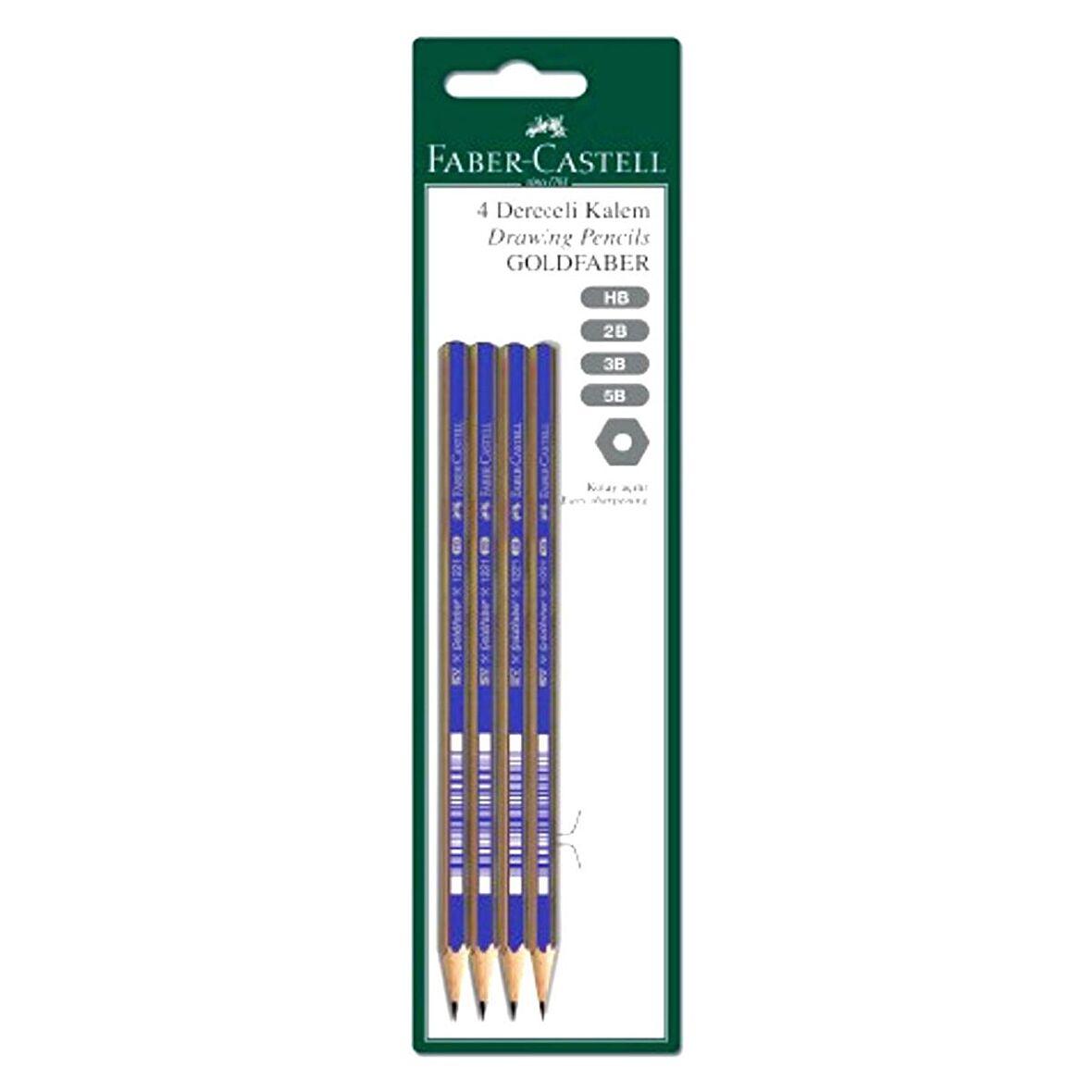 Faber-Castell Goldfaber Dereceli Kalem Çizim Seti 003 Blister (HB-2B-3B-5B) 4 Adet 