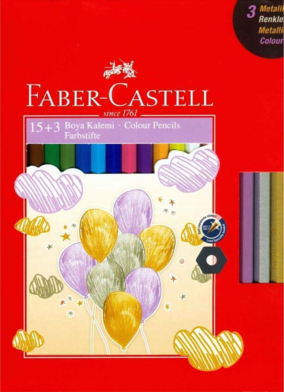 Faber-Castell 15 + 3 Boya Kalemi Metalik 