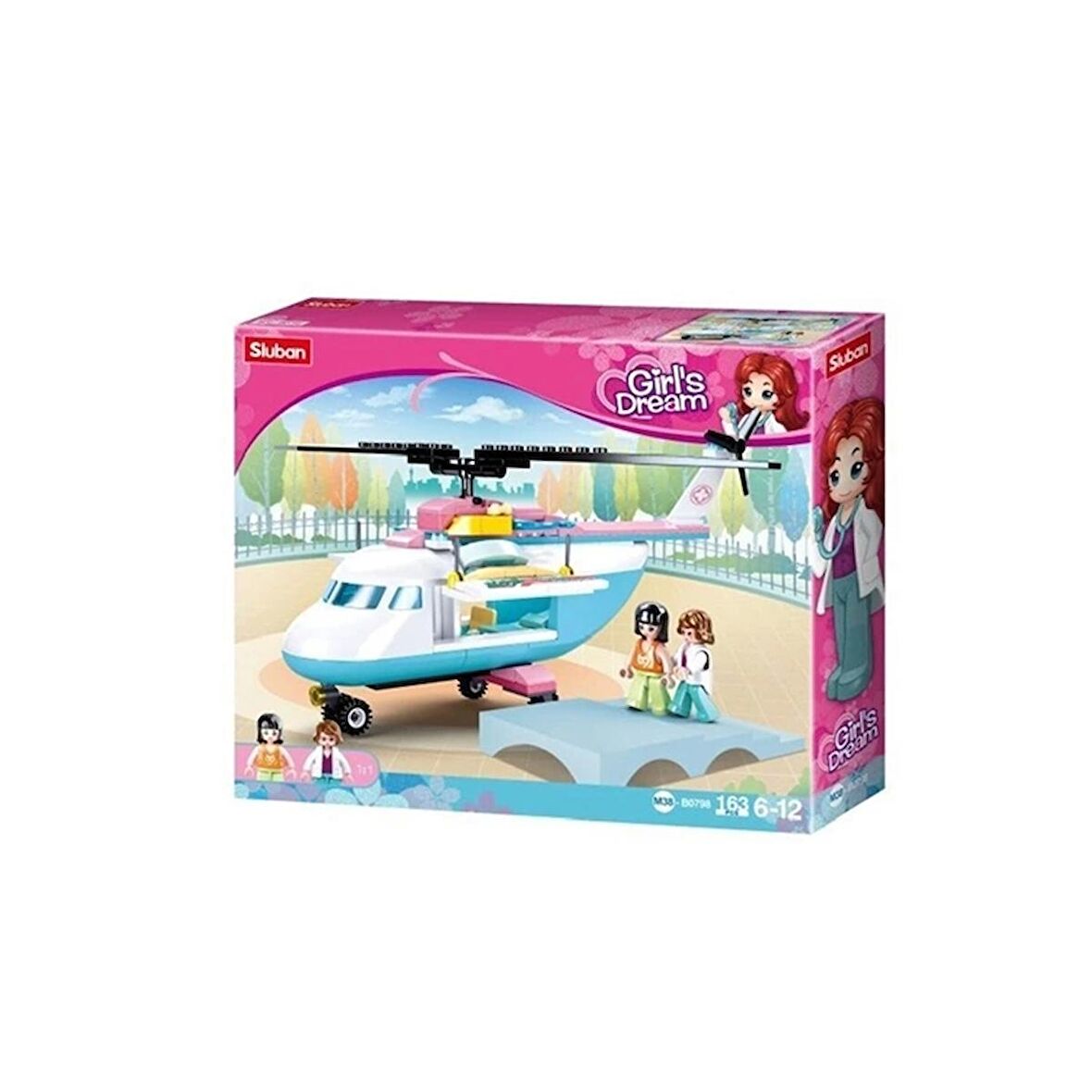 SLUBAN B0798 SLUBAN GIRLS DREAM HELİKOPTER LEGO 163 PARÇA