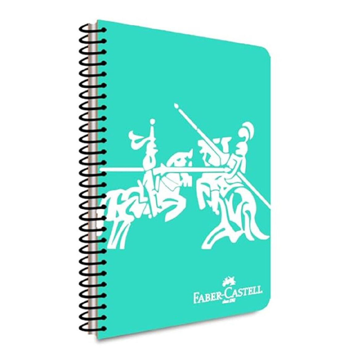 Faber-Castell Knights A4 100 Yaprak Plastik Kapak Spiralli Defter Çizgisiz